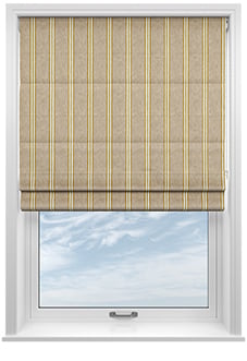 Bellagio Stripe, Golden Nectar - Twist&Fit Roman Blind